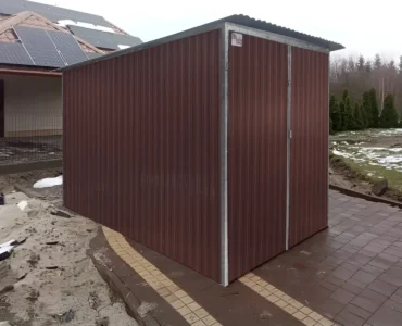 Įrankių namelis 2×3 m Vienšlaitis Tamsiai ruda