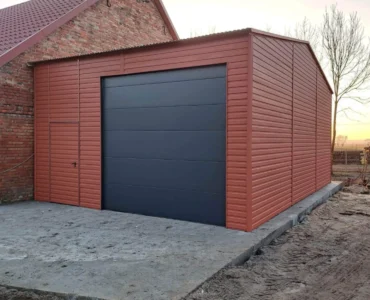 Skardinis angaras 6×8.5 m Dvišlaitis Šviesiai ruda