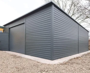 Skardinis angaras 7×8 m Vienšlaitis Grafito spalva