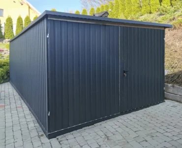 Vieno automobilio skardinis garažas 3×5 m Vienšlaitis Juoda spalva