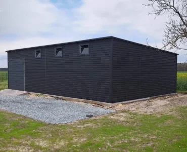 Skardinis angaras 12×8 m Vienšlaitis Grafito spalva