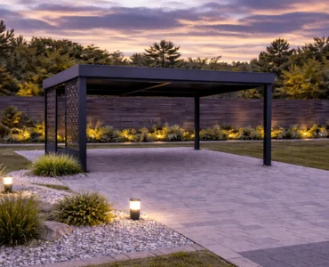 Carport Ažūrinės plokštės – Automobilių stoginė 3×3 m