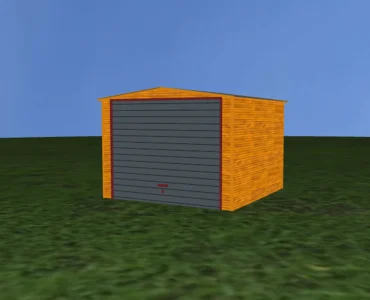 Skardinis garažas 3,4x3,5 m – stogas dvišlaitis, Multigloss