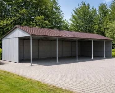 Skardinė stoginė 50x10 m – stogas dvišlaitis, Aliuminis