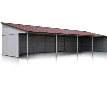 Skardinė stoginė 20x6 m – stogas vienšlaitis, Aliuminis