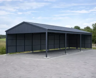 Skardinė stoginė 10x20 m – stogas dvišlaitis, Grafitas