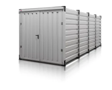 Sandėliavimo konteineris 6 m – Aliuminis RAL 9006