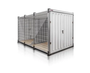 Dvigubas sandėliavimo konteineris 4 m – Balta RAL 9010