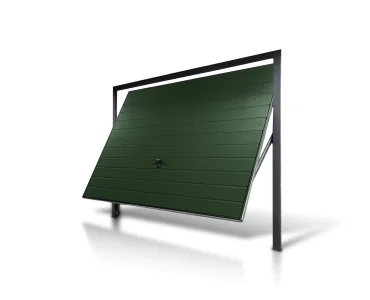 Pakeliami vartai 3,5x2 m, horizontalus profiliavimas, plokštė 17 cm