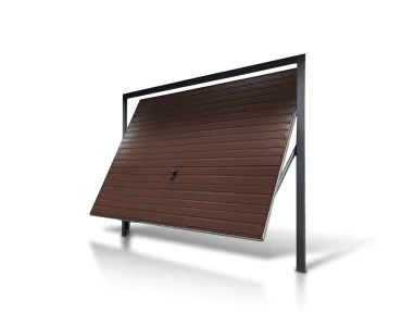 Pakeliami vartai 3x2,5 m, horizontalus profiliavimas, plokštė 10 cm