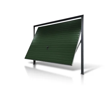 Pakeliami vartai 3,5x2 m, horizontalus profiliavimas, plokštė 10 cm