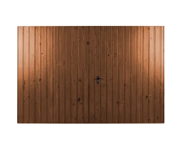 Dvivėriai vartai 2x3,5 m, Medžio imitacijos, vertikalus profiliavimas, plokštė 10 cm