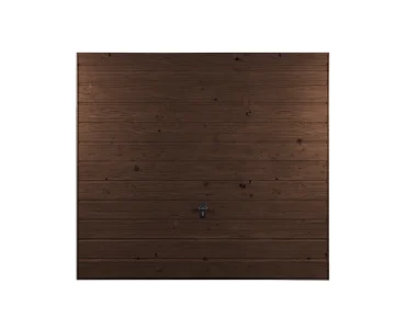 Pakeliami vartai 2x2,5 m, Medžio imitacijos, horizontalus profiliavimas, plokštė 17 cm