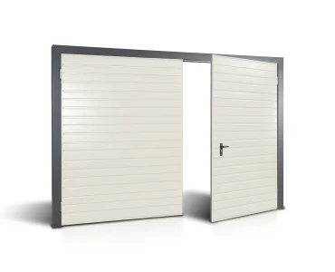 Dvivėriai vartai 2x3,5 m, horizontalus profiliavimas, plokštė 10 cm