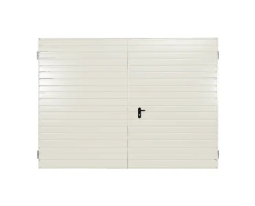 Dvivėriai vartai 3x3,5 m, horizontalus profiliavimas, plokštė 10 cm