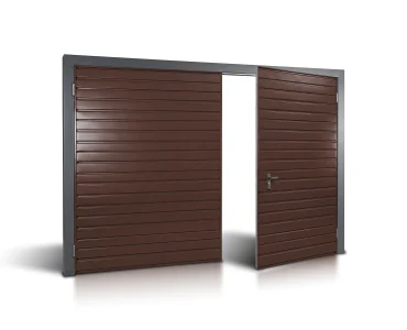 Dvivėriai vartai 3x4 m, horizontalus profiliavimas, plokštė 10 cm