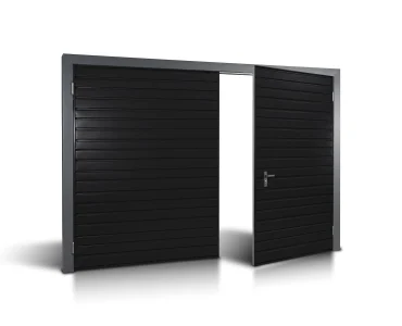 Dvivėriai vartai 2,5x2 m, horizontalus profiliavimas, plokštė 10 cm