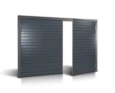 Dvivėriai vartai 4x2 m, horizontalus profiliavimas, plokštė 10 cm