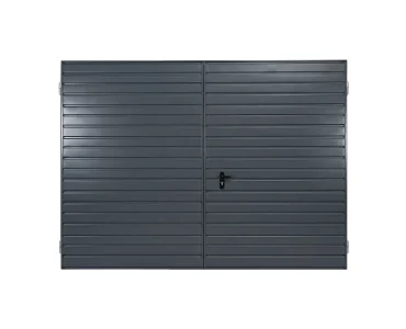 Dvivėriai vartai 2x2 m, horizontalus profiliavimas, plokštė 10 cm