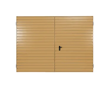 Dvivėriai vartai 2,5x3,5 m, horizontalus profiliavimas, plokštė 10 cm