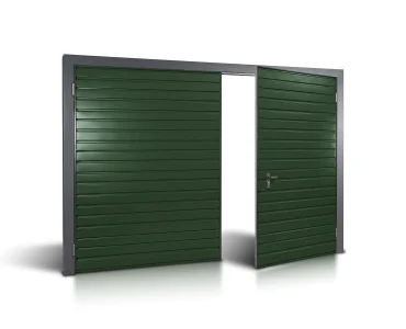 Dvivėriai vartai 3x2,5 m, horizontalus profiliavimas, plokštė 10 cm