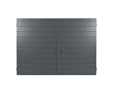 Dvivėriai vartai 2x2 m, horizontalus profiliavimas, plokštė 17 cm