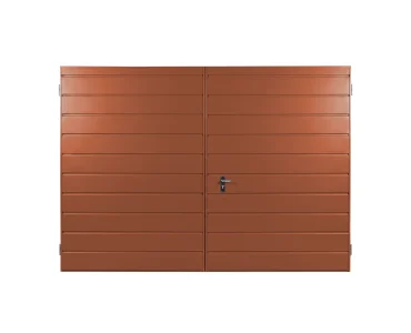 Dvivėriai vartai 2,5x2,5 m, horizontalus profiliavimas, plokštė 17 cm