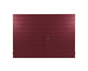 Dvivėriai vartai 2,5x3,5 m, horizontalus profiliavimas, plokštė 17 cm
