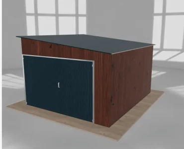Įrankių namelis 3,5x4 m, nuolydis į dešinę, Medžio imitacijos