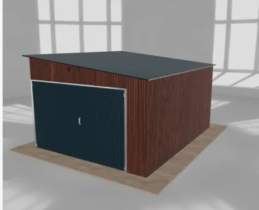 Įrankių namelis 3,5x4,5 m, nuolydis į dešinę, Medžio imitacijos